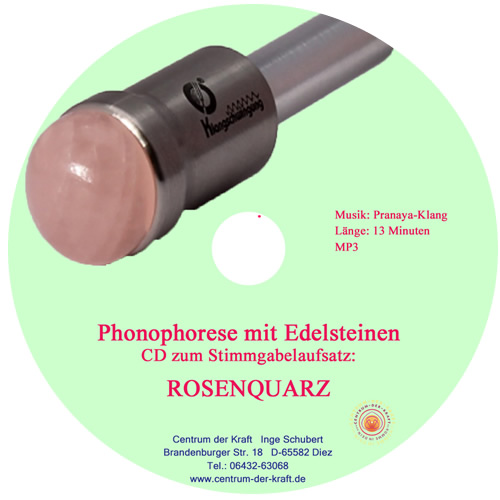 Edelsteinfuß mit ROSENQUARZ